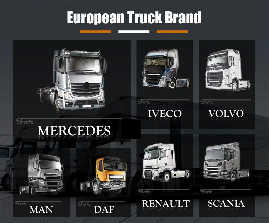 Truck Spare Body Parts for Volvo/Mercedes-Benz/Man/Scania/Renault/Daf/Iveco/ Isuzu/ Mitsubishi/ Hino/Hyundai/Toyota, Nissan/BMW, Audi, Benz/VW