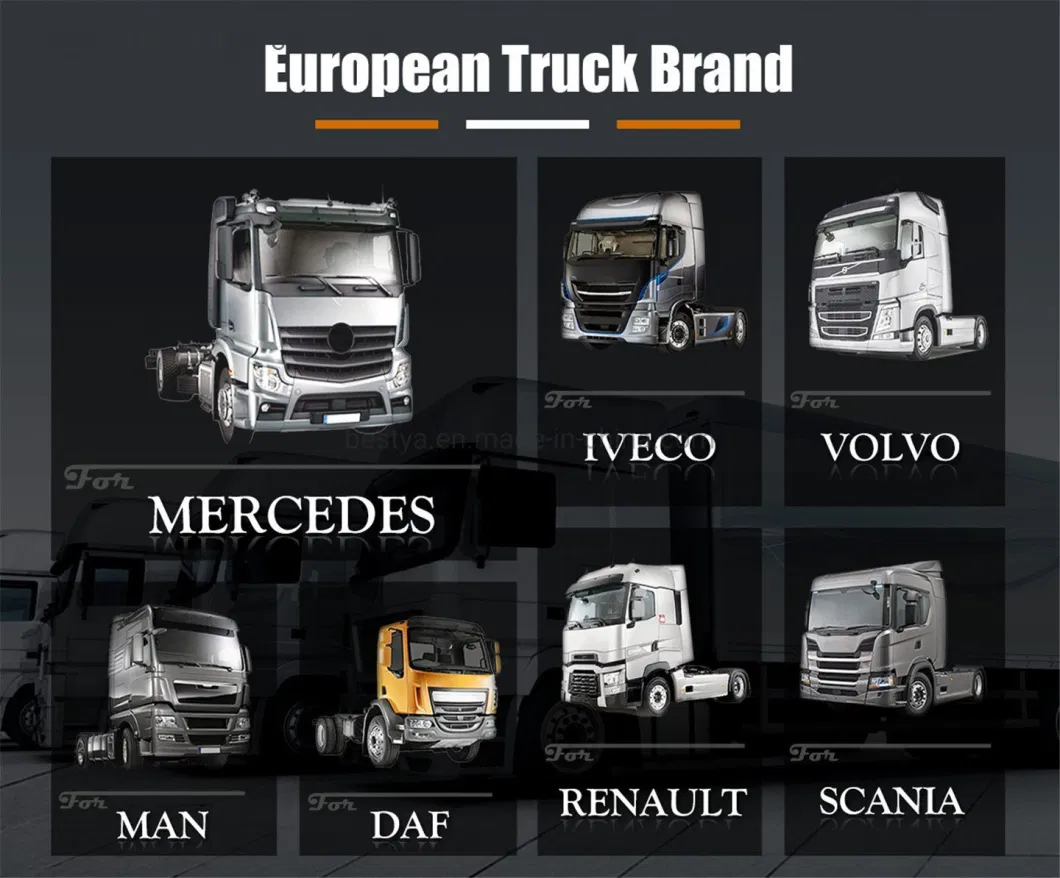 Europe Japanese Auto Car Spare Truck Parts for Isuzu/ Mitsubishi/ Hino/Hyundai/Mercedes-Benz/Volvo/Man/Scania/Renault/Daf/Iveco/Toyota, Body Spare Truck Parts